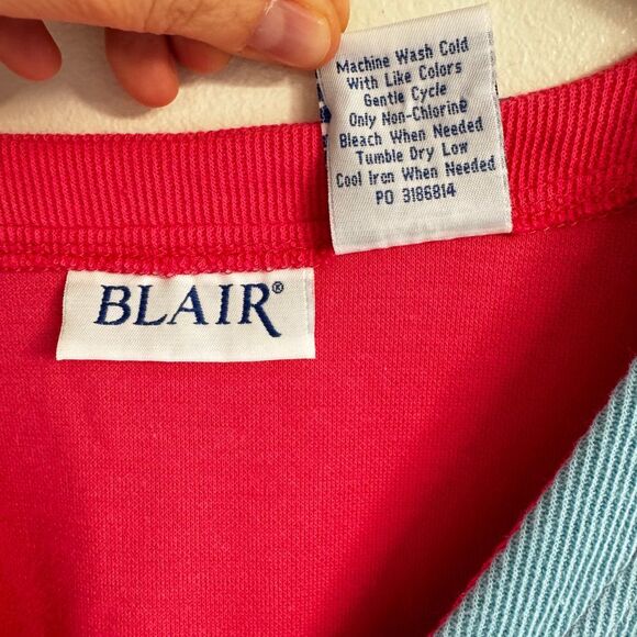 Vintage 90s Womens Cardigan Large‎ Cottage Core Valentines Embroidered Hearts - Picture 9 of 10